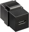 Goobay Keystone module USB-C™ connector, USB 3.2 Gen 2 (10 Gbit/s), black - USB-C™ socket > USB-C™ s