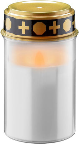 Goobay LED grave light, white - with a realistic flickering effect, warm white (2700 K), battery ope