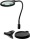 Goobay LED stand/clip magnifying lamp 6 W, black - 480 lm, 100 mm glass lens, 1.75x magnification, 3
