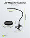 Goobay LED stand/clip magnifying lamp 6 W, black - 480 lm, 100 mm glass lens, 1.75x magnification, 3
