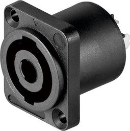 Goobay PA Luidspreker Chassis - PA Connector (v) - met soldeercontacten - 4-polig - Zwart