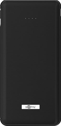 Goobay Powerbank Fast Charge met 2x USB-A, 1x USB-C en Wireless Charging (max. 3A) - 10.000 mAh / zwart