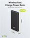 Goobay Powerbank Fast Charge met 2x USB-A, 1x USB-C en Wireless Charging (max. 3A) - 10.000 mAh / zwart