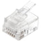 Goobay RJ12 Western connector for round cable, 6-pin - for crimping on round telephone cable, unshie
