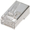 Goobay RJ45 connector, CAT 6A STP shielded - for round cables, with threading aid