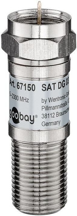 Goobay SAT attenuator 3 dB - F connector> F socket