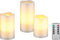 Goobay set of 3 LED real wax candles, white - with timer function and remote control, dimmable, batt