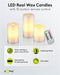 Goobay set of 3 LED real wax candles, white - with timer function and remote control, dimmable, batt