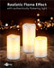 Goobay set of 3 LED real wax candles, white - with timer function and remote control, dimmable, batt