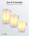 Goobay set of 3 LED real wax candles, white - with timer function and remote control, dimmable, batt