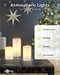 Goobay set of 3 LED real wax candles, white - with timer function and remote control, dimmable, batt