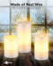 Goobay set of 3 LED real wax candles, white - with timer function and remote control, dimmable, batt
