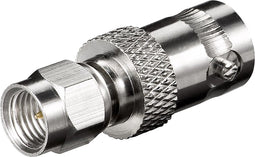 Goobay SMA Adapter - SMA (m) naar BNC (v) - voor RG 174/U kabel - 50 Ohm - met vergulde pin