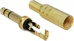 Goobay Stereo 6,35mm Jack audio connector recht metaal verguld