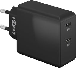 Goobay thuislader met 2 USB-C PD poorten - 36W / zwart