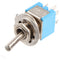Goobay toggle switch miniature, 2x UM, 6 pins, blue housing - ideal for DIY or model making