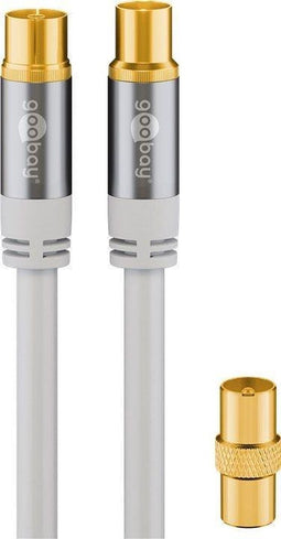 Goobay TV-antennekabel (135 dB), 4x afgeschermd