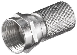 Goobay twist-on F-connector 7.0 mm - twist-on adapter made of zinc with nickel contacts