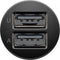 Goobay USB-A autolader met 2 poorten en losse USB-C kabel - 2,1A / zwart - 1 meter