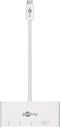 Goobay USB-C hub met 3 poorten en kaartlezer - busgevoed - USB3.0 / wit - 0,15 meter