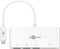 Goobay USB-C hub met 3 poorten en kaartlezer - busgevoed - USB3.0 / wit - 0,15 meter