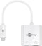 Goobay USB-C naar HDMI 4K 60Hz en USB-C PD 60W adapter / wit - 0,15 meter