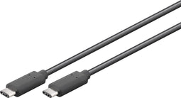 Goobay USB-C naar USB-C kabel - USB3.0 - tot 20V/3A / zwart - 0,50 meter