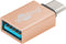 Goobay USB-C™ / USB OTG SuperSpeed adapter voor het aansluiten laadkabels 3,0 goudkleurig