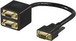 Goobay VGA adapterkabel, verguld
