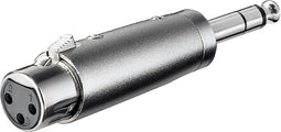 Goobay XLR-adapter, AUX-jackplug 6,35 mm stereo naar XLR-bus