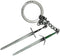 Good Loot The Witcher III: Wild Hunt Keychain Geralt Two Swords Keyrings