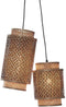 GOOD&MOJO Hanglamp Bhutan - Bamboe/Zwart - 2L - - Hanglampen Eetkamer, Slaapkamer, Woonkamer