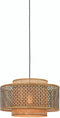GOOD&MOJO Hanglamp Bhutan - Bamboe/Zwart - 3L - - Hanglampen Eetkamer, Slaapkamer, Woonkamer