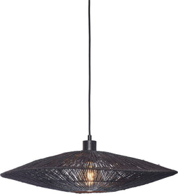 GOOD&MOJO Hanglamp Iguazu - Jute Zwart - Ø55cm - - Hanglampen Eetkamer, Slaapkamer, Woonkamer