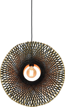 GOOD&MOJO Hanglamp Kalimantan - Bamboe - 60x15x60cm - Scandinavisch,Bohemian - Hanglampen Eetkamer, Slaapkamer, Woonkamer