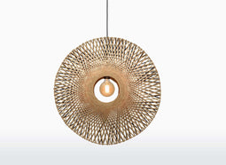 GOOD&MOJO Hanglamp Kalimantan - Bamboe - 87x20x87cm - Scandinavisch,Bohemian - Hanglampen Eetkamer, Slaapkamer, Woonkamer