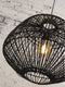 GOOD&MOJO Hanglamp Madagascar - Rotan Zwart - Ø60cm - Scandinavisch,Bohemian - Hanglampen Eetkamer, Slaapkamer, Woonkamer