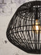 GOOD&MOJO Hanglamp Madagascar - Rotan Zwart - Ø60cm - Scandinavisch,Bohemian - Hanglampen Eetkamer, Slaapkamer, Woonkamer