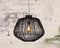 GOOD&MOJO Hanglamp Madagascar - Rotan Zwart - Ø60cm - Scandinavisch,Bohemian - Hanglampen Eetkamer, Slaapkamer, Woonkamer