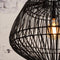 GOOD&MOJO Hanglamp Madagascar - Rotan Zwart - Ø60cm - Scandinavisch,Bohemian - Hanglampen Eetkamer, Slaapkamer, Woonkamer
