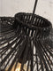 GOOD&MOJO Hanglamp Madagascar - Rotan Zwart - Ø60cm - Scandinavisch,Bohemian - Hanglampen Eetkamer, Slaapkamer, Woonkamer