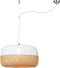 GOOD&MOJO Hanglamp Mekong - Wit/Bamboe - Plat - Ø60cm - Scandinavisch,Bohemian - Hanglampen Eetkamer, Slaapkamer, Woonkamer