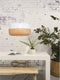 GOOD&MOJO Hanglamp Mekong - Wit/Bamboe - Plat - Ø60cm - Scandinavisch,Bohemian - Hanglampen Eetkamer, Slaapkamer, Woonkamer