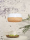 GOOD&MOJO Hanglamp Mekong - Wit/Bamboe - Plat - Ø60cm - Scandinavisch,Bohemian - Hanglampen Eetkamer, Slaapkamer, Woonkamer