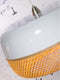 GOOD&MOJO Hanglamp Mekong - Wit/Bamboe - Plat - Ø60cm - Scandinavisch,Bohemian - Hanglampen Eetkamer, Slaapkamer, Woonkamer
