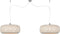 GOOD&MOJO Hanglamp Palawan - Bamboe Wit - 180x60x25cm - 2L - Scandinavisch,Bohemian - Hanglampen Eetkamer, Slaapkamer, Woonkamer