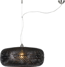 GOOD&MOJO Hanglamp Palawan - Bamboe Zwart - Ø60cm - Scandinavisch,Bohemian - Hanglampen Eetkamer, Slaapkamer, Woonkamer