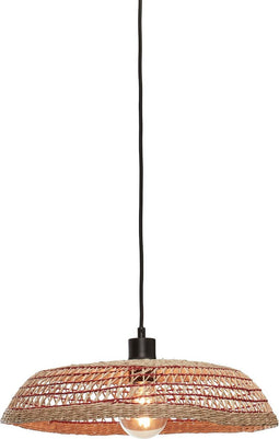 GOOD&MOJO Hanglamp Pantanal - Zeegras/Rood - Ø45cm - Modern - Hanglampen Eetkamer, Slaapkamer, Woonkamer