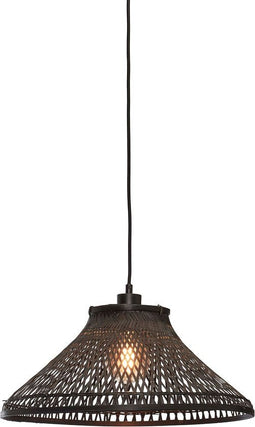 GOOD&MOJO Hanglamp Tahiti - Bamboe Zwart - Ø45cm - Modern - Hanglampen Eetkamer, Slaapkamer, Woonkamer