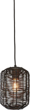GOOD&MOJO Hanglamp Tanami - Rotan Zwart - Ø18x25cm - Modern - Hanglampen Eetkamer, Slaapkamer, Woonkamer